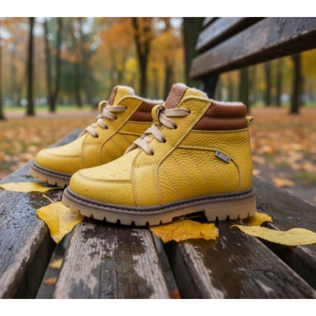 Bocancei copii din piele naturala model HUNTER