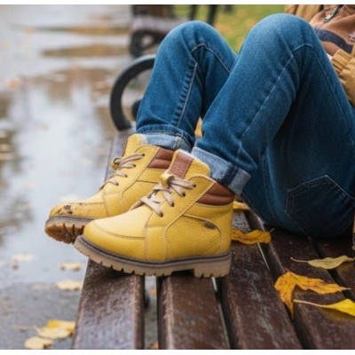 Bocancei copii din piele naturala model HUNTER 1