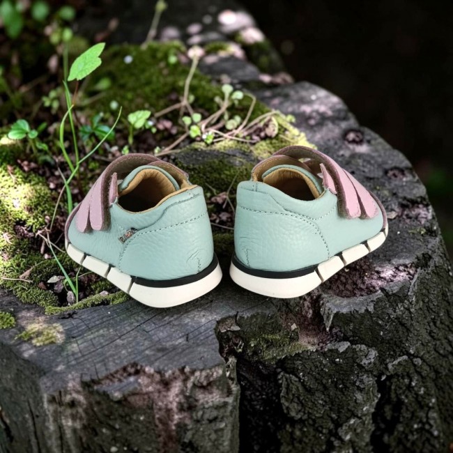 Natural leather baby girl sneakers model AMITY