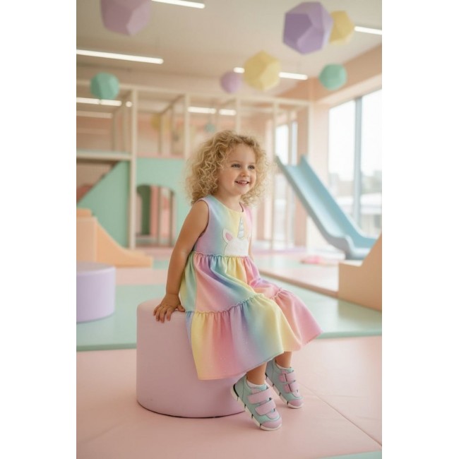 Natural leather baby girl sneakers model AMITY