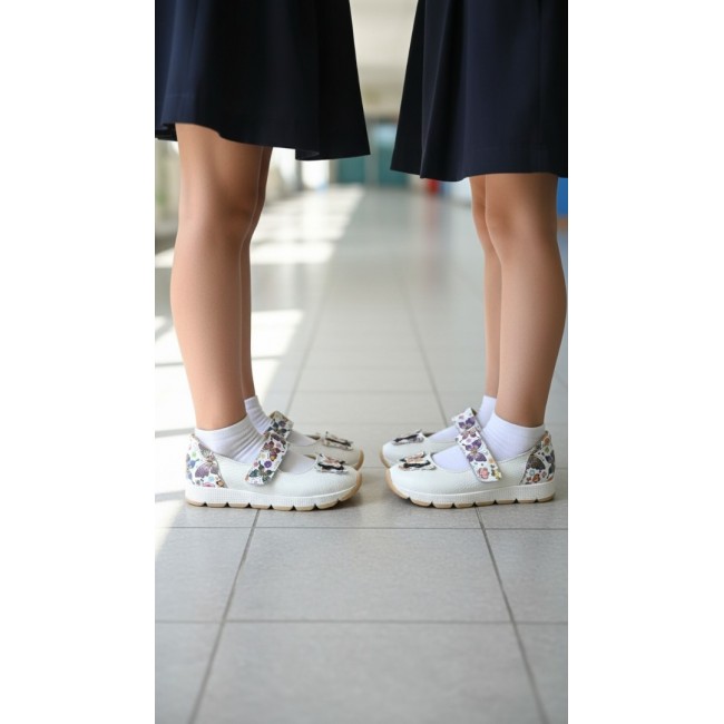 Natural leather ballet flats model SERENITY