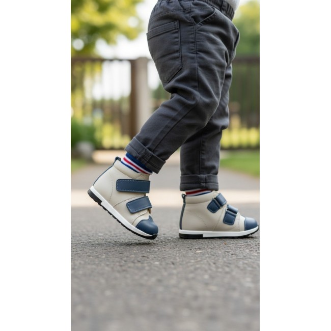 Natural leather BAREFOOT  ankle boots model ALBERT
