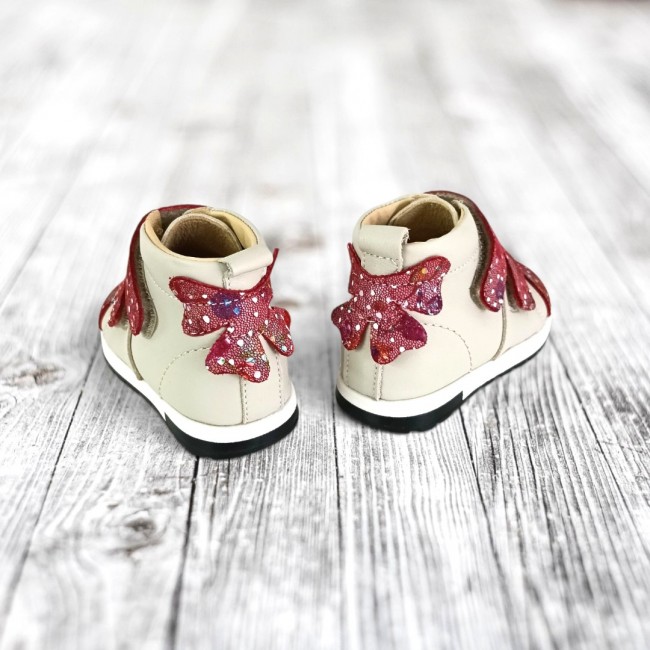 Natural leather BAREFOOT  ankle boots model AVA