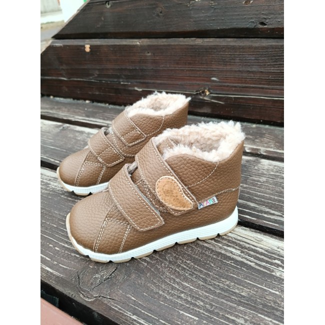 Ghete baieti BAREFOOT din piele naturala model ZIAN