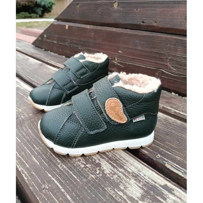 Ghete baieti BAREFOOT din piele naturala model ZIAN