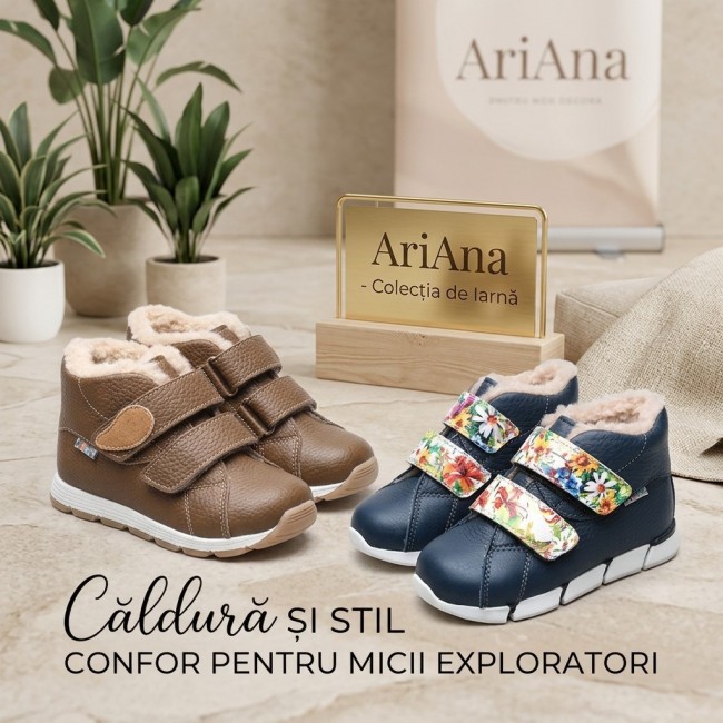 Ghete fete BAREFOOT din piele naturala model EDNA