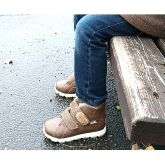 Ghete baieti BAREFOOT din piele naturala model ZIAN