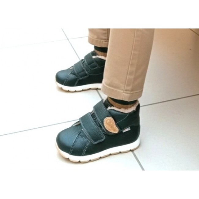 Ghete baieti BAREFOOT din piele naturala model ZIAN