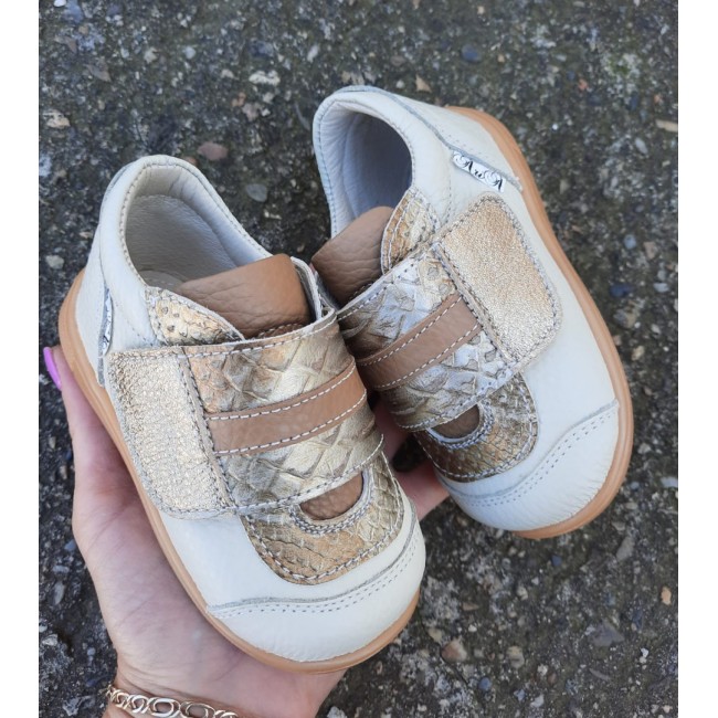 Natural leather kids shoes model EDITH