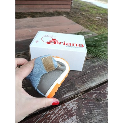 Ghete baieti BAREFOOT din piele naturala model ALBERT