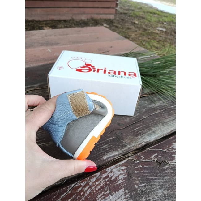 Ghete baieti BAREFOOT din piele naturala model ALBERT