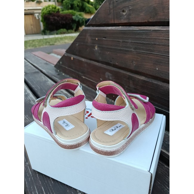 Sandale fete din piele naturala model MORGANA