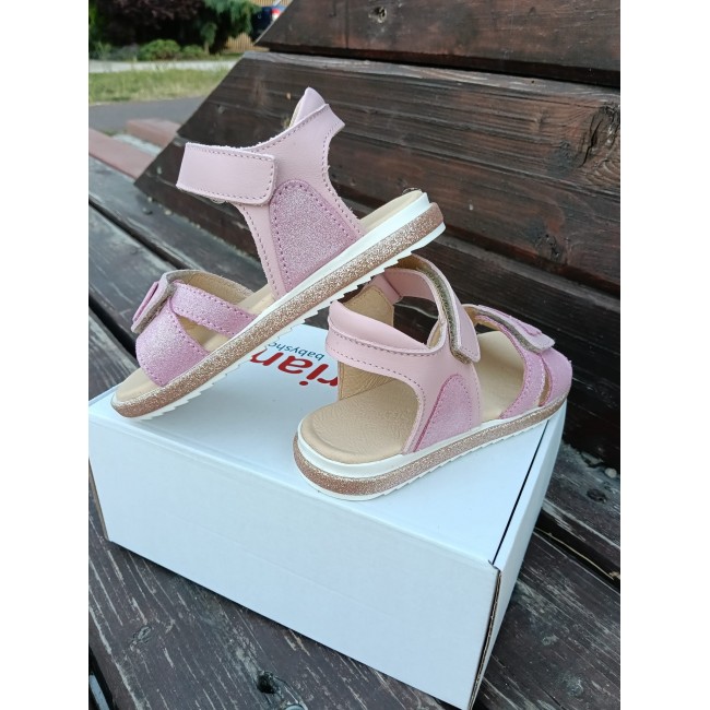 Sandale pentru fete din piele naturala model PINK SOUL