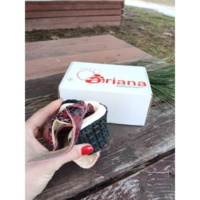 Ghete fete BAREFOOT din piele naturala model SADIE