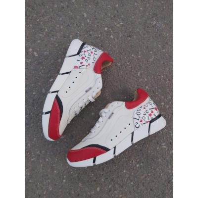 Adidasi mamici din piele naturala model LOVE