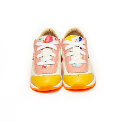 Natural leather baby girl sneakers model MEDORA