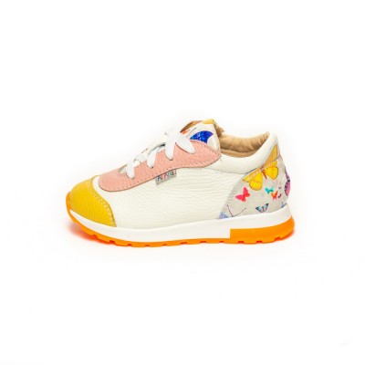 Natural leather baby girl sneakers model MEDORA