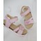 Natural leather girls sandals model PINK HEART