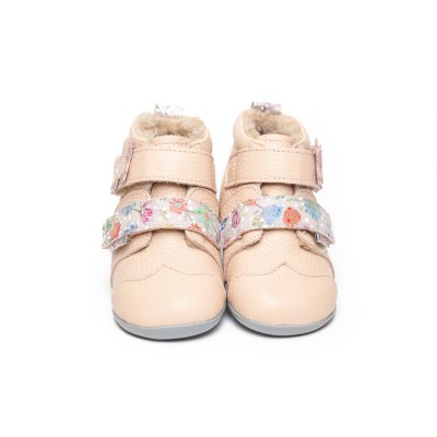 Natural leather baby girl ankle boots model LARA