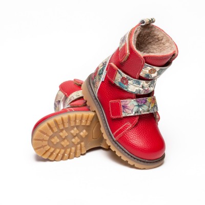 Natural leather baby girl boots model ANNA