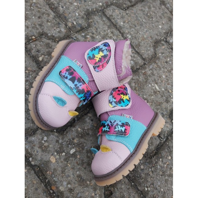 Natural leather kids boots model DITA Natural leather kids boots model DITA