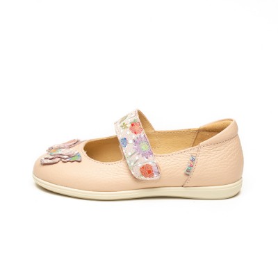 Natural leather ballet flats model EMMA