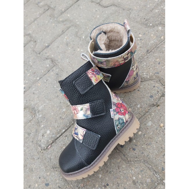 Natural leather baby girl boots model FREJA Natural leather baby girl boots model FREJA
