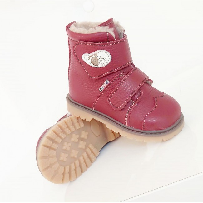 Natural leather kids boots model KIM