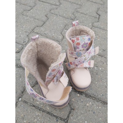 Natural leather baby girl boots model RAFFAELA Natural leather baby girl boots model RAFFAELA