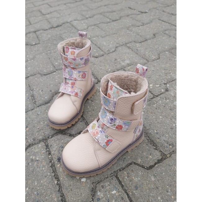 Natural leather baby girl boots model RAFFAELA