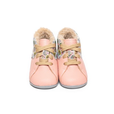 Natural leather baby girl ankle boots model VALERIE