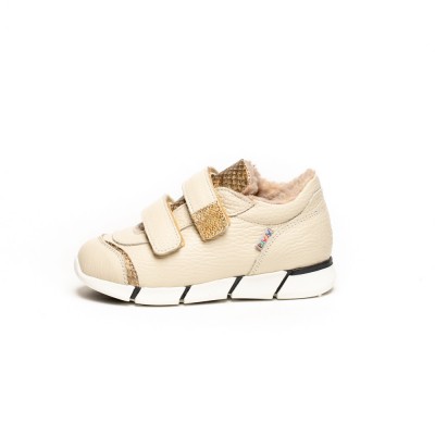 Natural leather baby boy sneakers model YVONNE