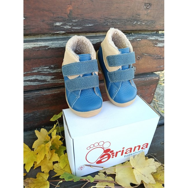 Ghete baieti BAREFOOT din piele naturala model HUGO