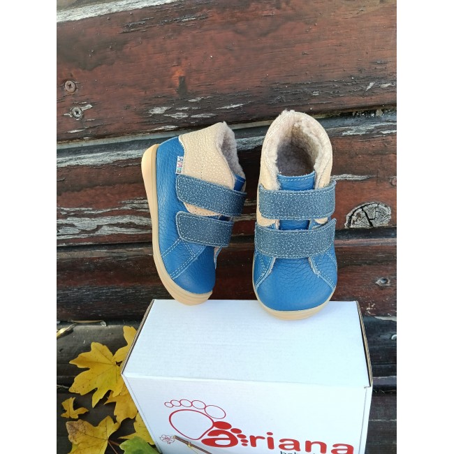 Ghete baieti BAREFOOT din piele naturala model HUGO