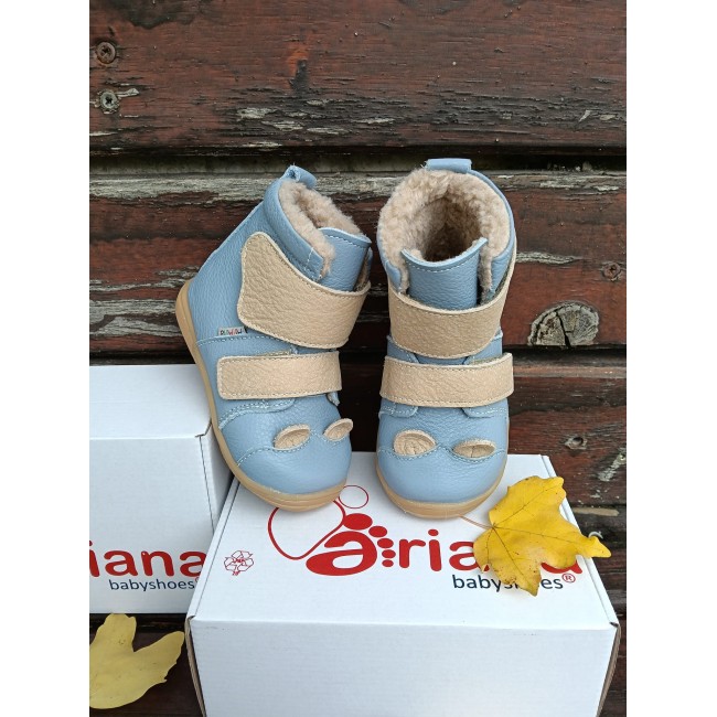 Cizmulite copii BAREFOOT din piele naturala model JULIAN