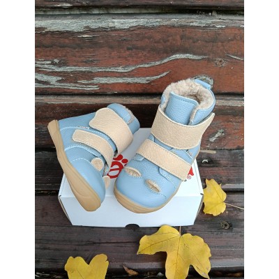 Cizmulite copii BAREFOOT din piele naturala model JULIAN