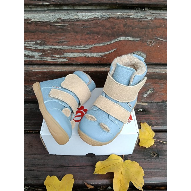 Cizmulite copii BAREFOOT din piele naturala model JULIAN