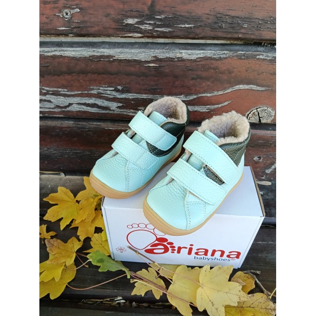 Ghete baieti BAREFOOT din piele naturala model NILS