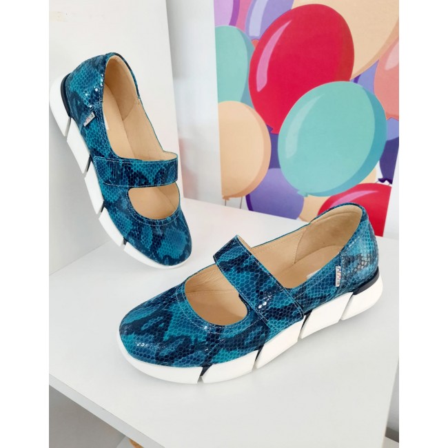 Natural leather ballet flats model PYTHONE