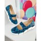 Natural leather ballet flats model PYTHONE