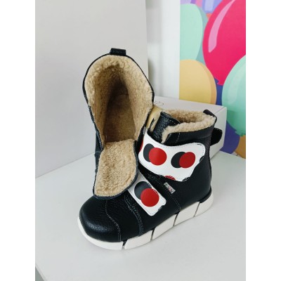 Natural leather kids boots model TILDE Natural leather kids boots model TILDE