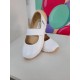 Balerini fete din piele naturala model WHITEY