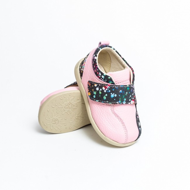 Natural leather kids barefoot shoes model ABA