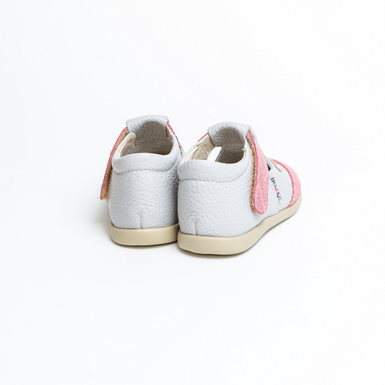 Natural leather kids barefoot shoes model LUCY