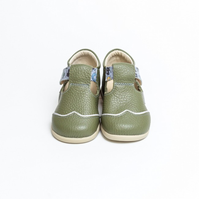 Natural leather kids barefoot shoes model NAUM