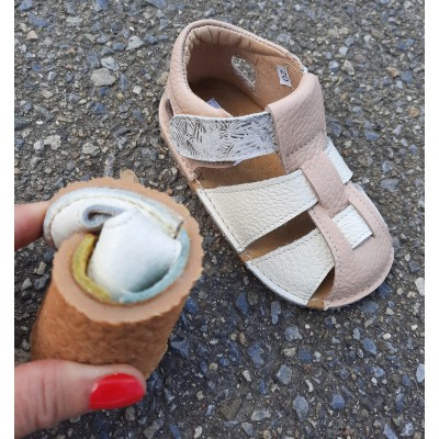 Sandale barefoot din piele naturala model BASTINA Sandale barefoot din piele naturala model BASTINA