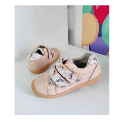 Natural leather baby girl sneakers model ABBIE Natural leather baby girl sneakers model ABBIE