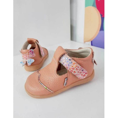 Natural leather girl shoes model AME Natural leather girl shoes model AME