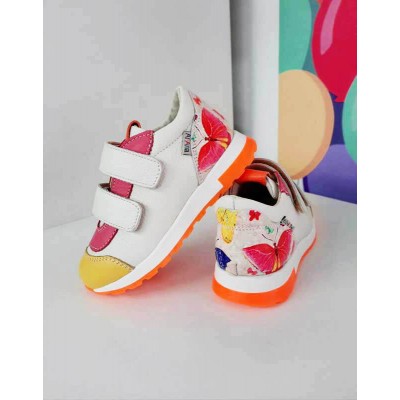 Natural leather baby girl sneakers model BONITA Natural leather baby girl sneakers model BONITA