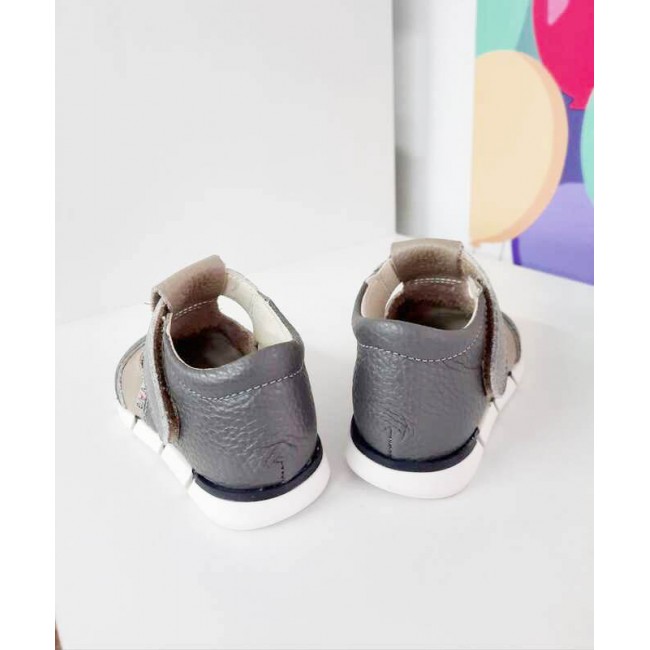 Natural leather kids shoes model DEAN